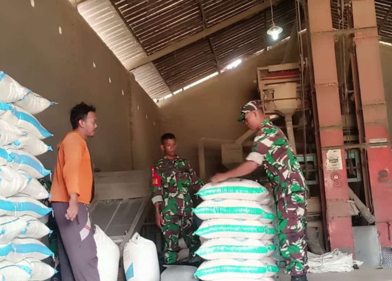 Gudang Gabah Jadi Perhatian Babinsa Demi Jaga Ketahanan Pangan