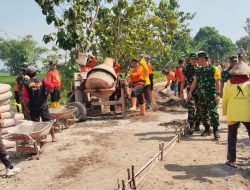 Antusias Warga Sambut Jendral Bintang 1 dilokasi TMMD Reg Ke-128 Kodim 0725/Sragen