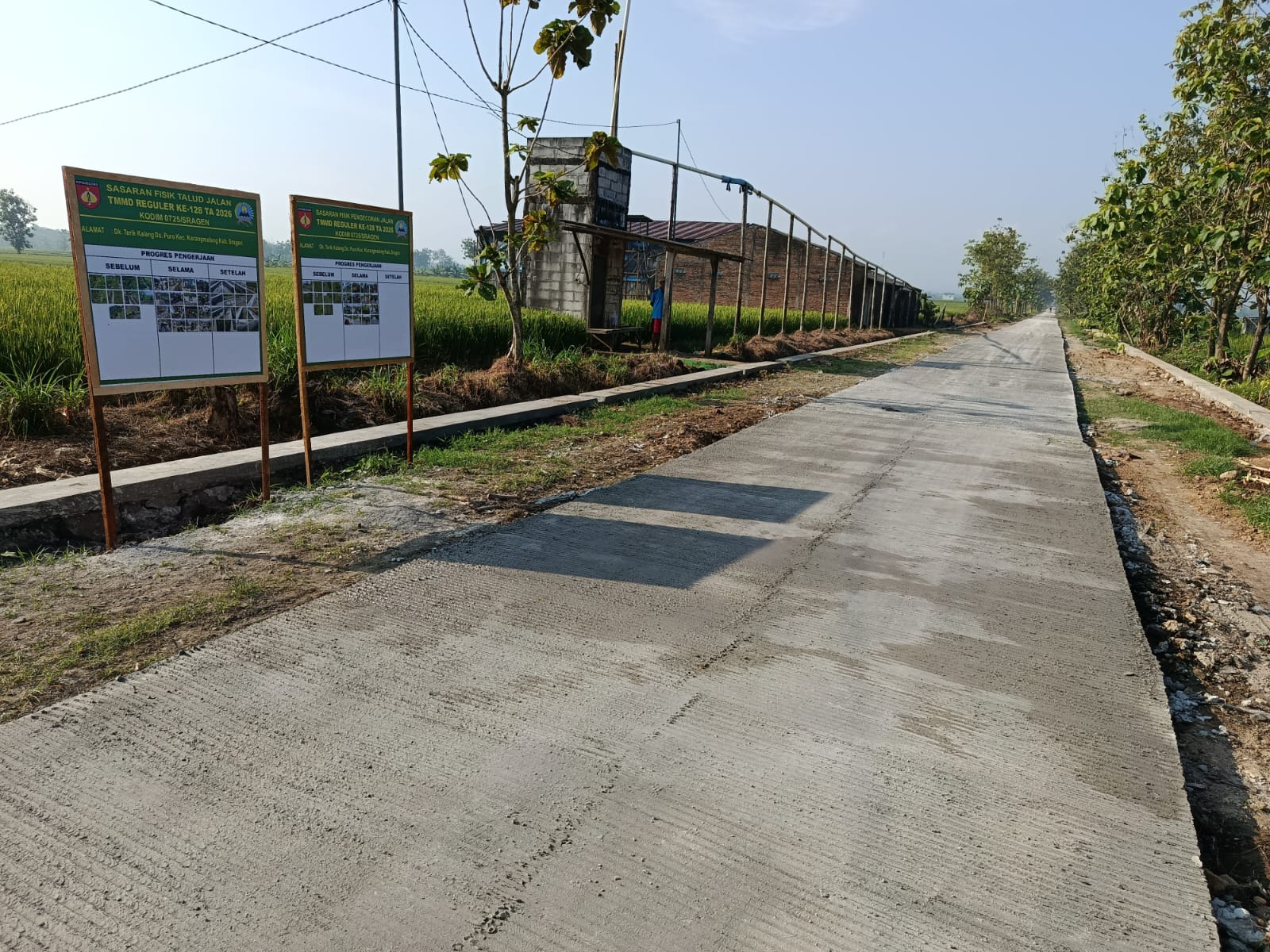 Wajah Baru Desa Puro Pengecoran Jalan TMMD Kodim Sragen Dongkrak Nilai Jual Tanah Warga