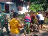 Rawat Tradisi Gotong Royong, TNI dan Warga Bahu-Membahu Bangun Talud Penahan Tanah