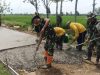 Kolaborasi Pasukan Kuning dengan Pasukan Loreng di TMMD Reg Ke-128 Kodim 0725/Sragen