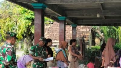Di Posyandu, Babinsa Titip Pesan Penting Bersama Kader Kesehatan
