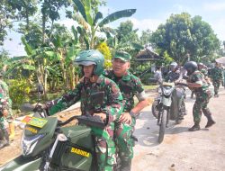 Danrem 074/Warastratama Tinjau Sasaran Fisik TMMD Reguler ke-128 Kodim Sragen dengan Motor Listrik