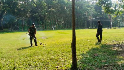 DLH Kab. Sragen Bersinergi dengan Satgas TMMD Reguler ke-128 Kodim 0725/Sragen