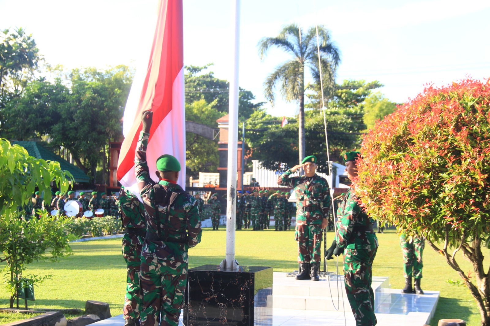 Upacara Bendera 17-an Jadi Momentum Tingkatkan Disiplin dan Jiwa Patriotisme Prajurit Kodim