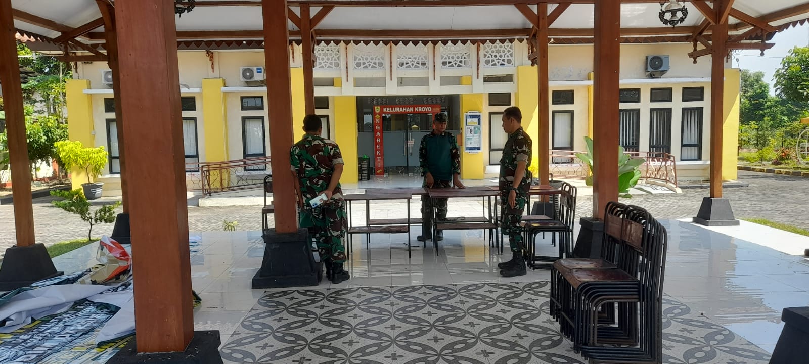 Danramil Karangmalang Pimpin Penyiapan Kunjungan Tim Wasev dari Irum Itjenad Brigjen TNI Joni Pardede, S.Sos.
