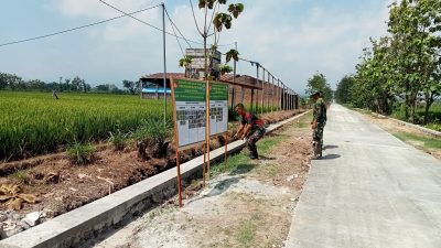 Talud Jalan 150 Meter di Desa Puro Rampung 100 Persen