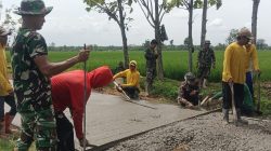 Dansatgas TMMD Reguler ke-128 Pantau Ketat Progres Pengecoran Jalan