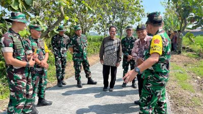 Tim WASEV TMMD Tinjau Pembangunan Di Desa Puro’