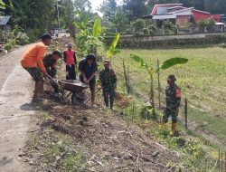 Bahu Membahu di Lokasi Talud, Tri Mawardi  Kobarkan Semangat Gotong Royong