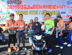 Kodim Sragen gelar fun bike dan senam sehat berhadiah sepeda motor