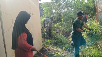 Gotong Royong Tak Boleh Padam, Babinsa Pimpin Aksi Bersih Desa Nganti