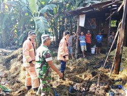 Diang Penghangat Ternak Berubah Petaka, Babinsa Bergerak Cepat Selamatkan Permukiman Warga