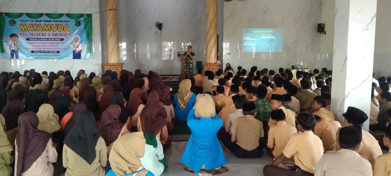 Kodim Sragen Tanamkan Nilai Kebangsaan kepada 316 Siswa MTsN 4, Bentengi Pelajar dari Pengaruh Negatif