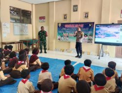 Cegah Bullying di Sekolah, Babinsa dan Bhabinkamtibmas Bekali 75 Siswa SDN Ngarum 1