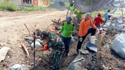 Babinsa dan Warga Jurangjero Bergotong Royong Bangun Talud, Perkuat Akses Jalan Desa
