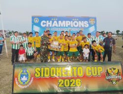 Batuud Koramil 20/Plupuh Hadiri Final Sidokerto Cup, Putra Bengawan FC Keluar sebagai Juara