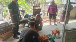 Babinsa Ngrampal Turun Tangan, UMKM Ayam Petelur Desa Bener Dipantau