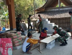 Bahu Membahu Bangun Masjid Al Ikhlas, TNI dan Warga Gesi Hidupkan Lagi Semangat Gotong Royong