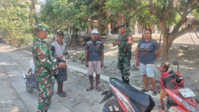 Cuaca Panas Menyengat, Babinsa Srawung Ajak Warga Perkuat Kewaspadaan