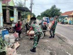 Jalan Kampung Dibangun, Babinsa Galeh Buktikan TNI Hadir di Tengah Warga
