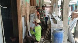 TNI dan Warga Bahu-Membahu, Perehapan Gedung SDN 2 Pelemgadung Karangmalang Masuki Tahap Finishing